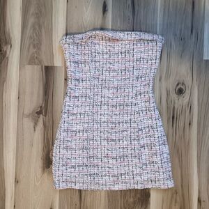 Altar'd State Pink and White Tweed Dress